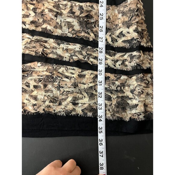 Diane von Furstenberg Dress Womens Medium Black Striped Bodycon Short Sleeve - Picture 7 of 7